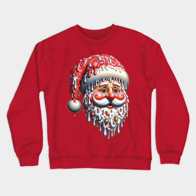 Surreal Melting Santa Crewneck Sweatshirt by TooplesArt